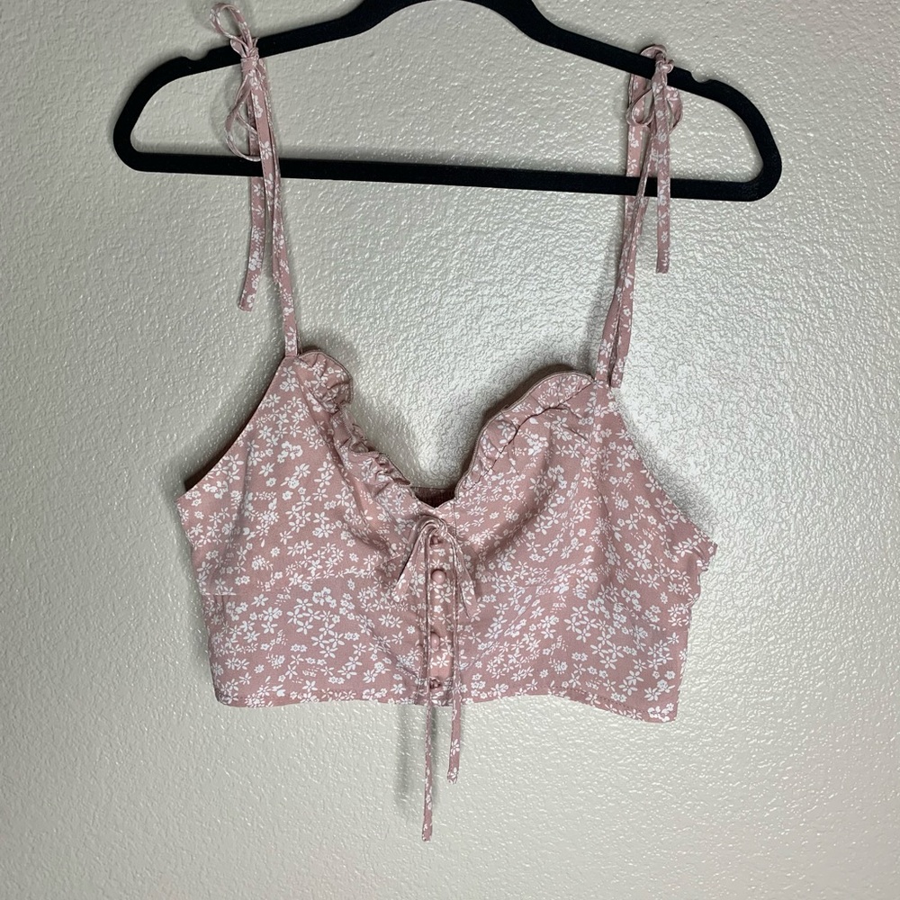 Shein floral crop top